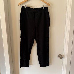 Black, cargo joggers - women's size 30in